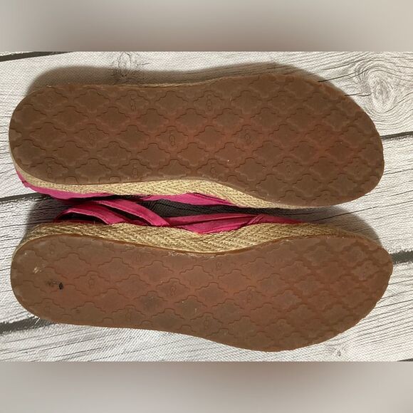 UGG Cicily Shearling Lined Espadrille Flat Fuchsia Leather size 6 Women’s - Picture 6 of 11